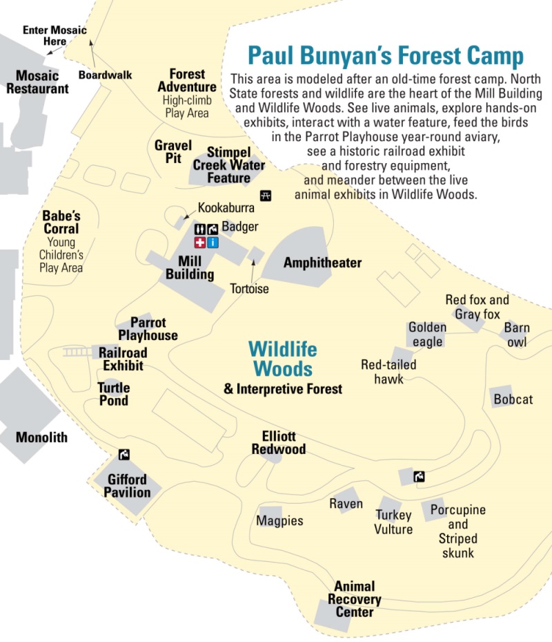 Paul Bunyan's Forest Camp Map