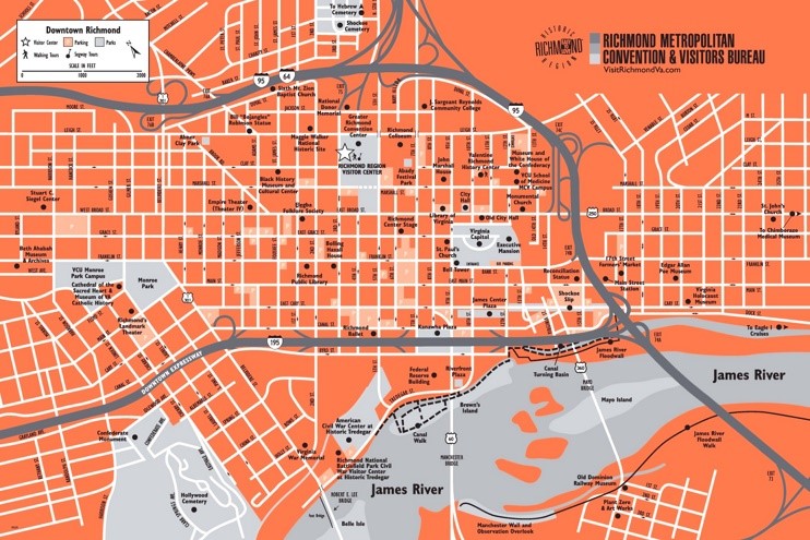 Richmond downtown map