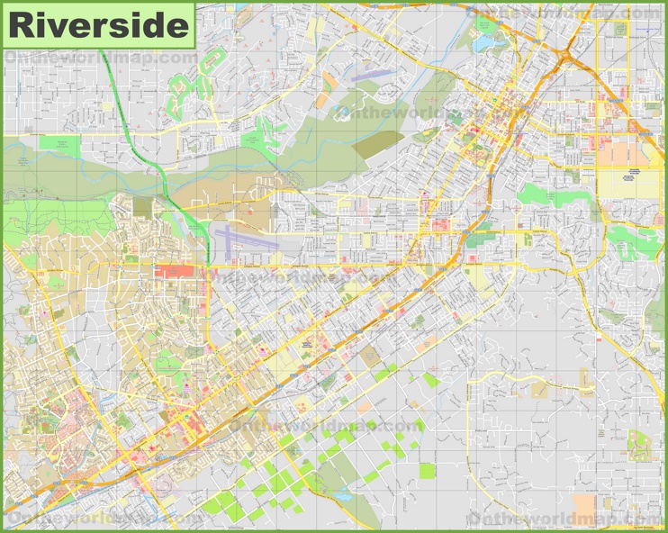 Large Detailed Map Of Riverside Max 