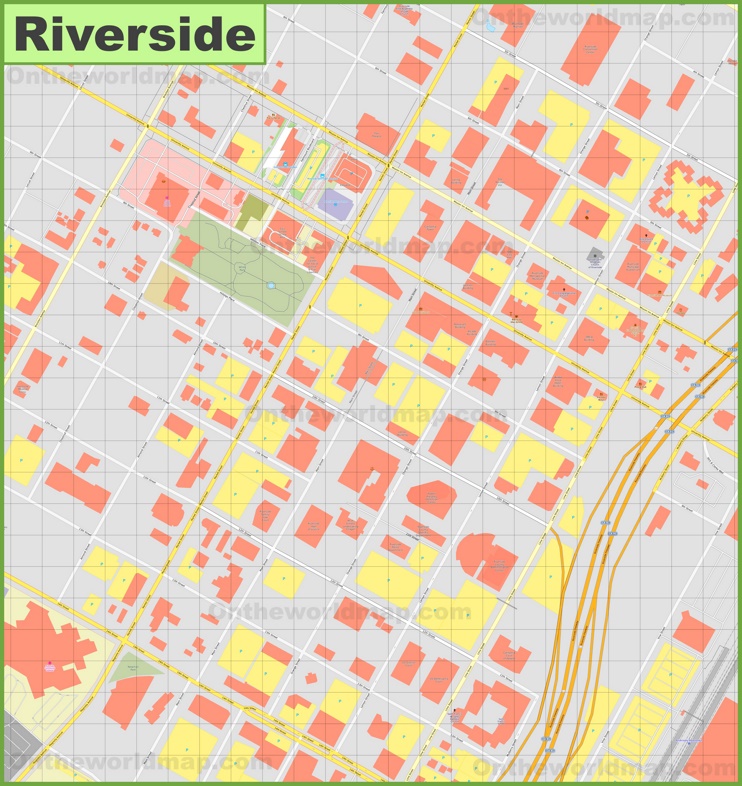 Riverside downtown map