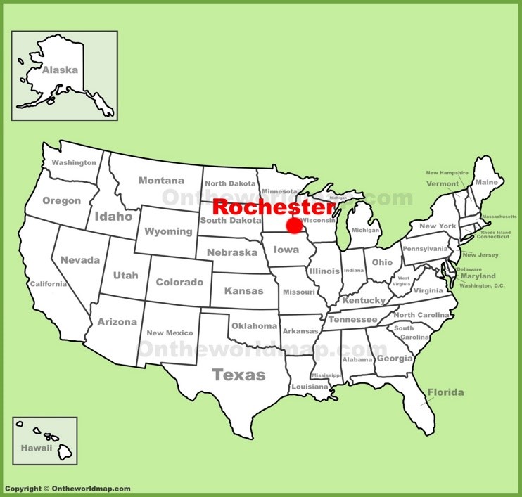 Rochester (Minnesota) location on the U.S. Map
