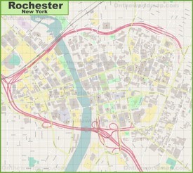Rochester downtown map