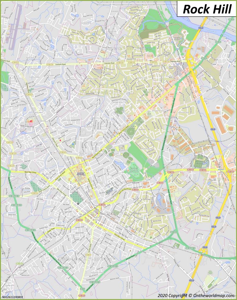 Map of Rock Hill