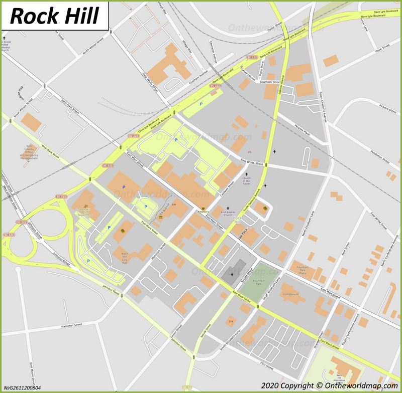 Rock Hill Downtown Map