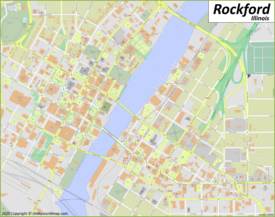 Rockford Downtown Map