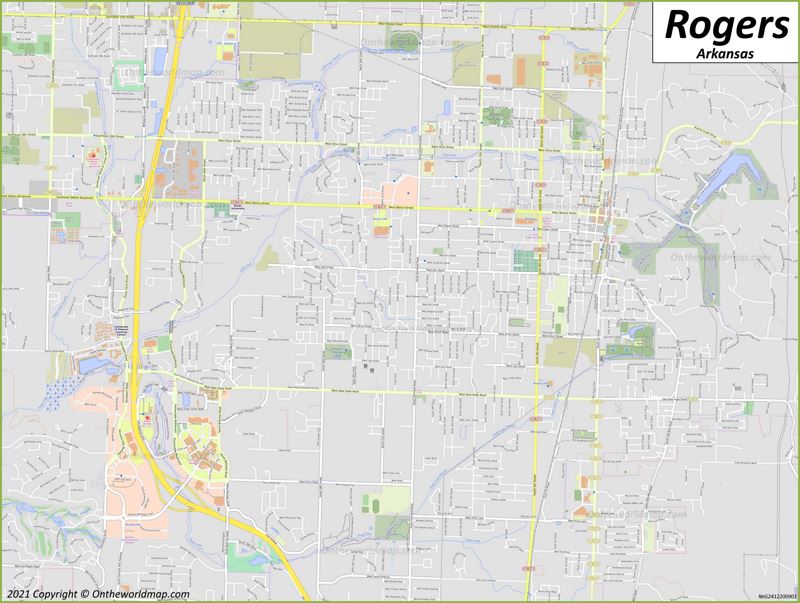 Map of Rogers AR