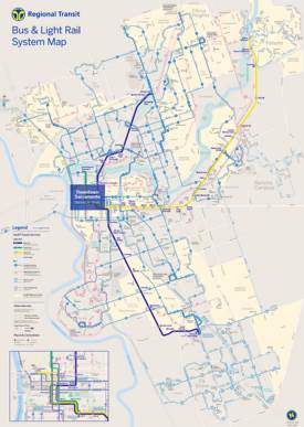 Sacramento Bus and Light Rail Map