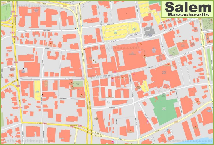Salem downtown map