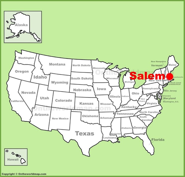 Salem (Massachusetts) location on the U.S. Map