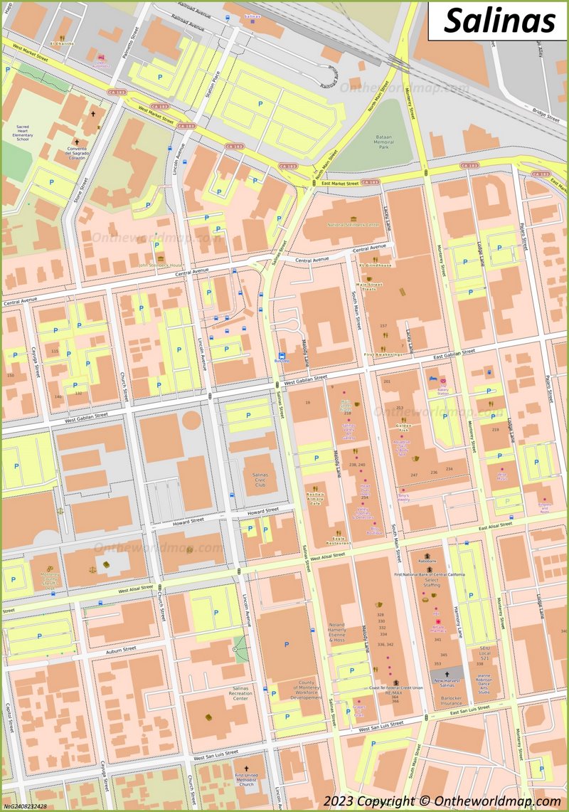 Downtown - Old Town Salinas Map