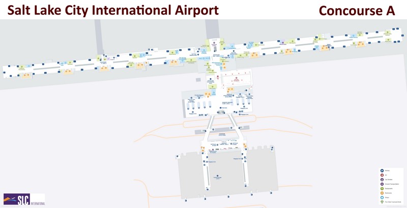 Salt Lake City Airport Concourse A Map