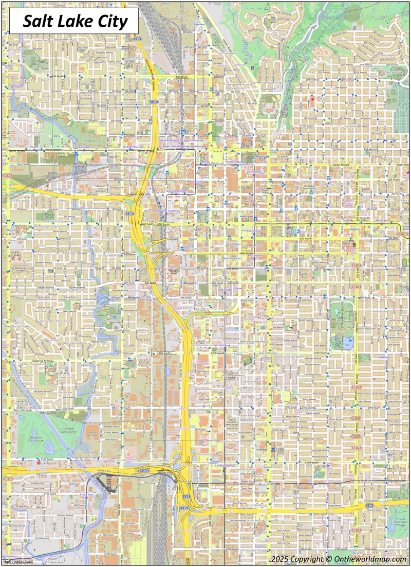 Large Detailed Map of Salt Lake City