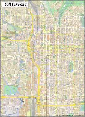 Large detailed map of Salt Lake City