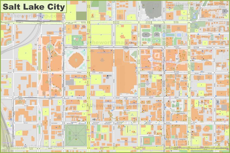 Salt Lake City downtown map