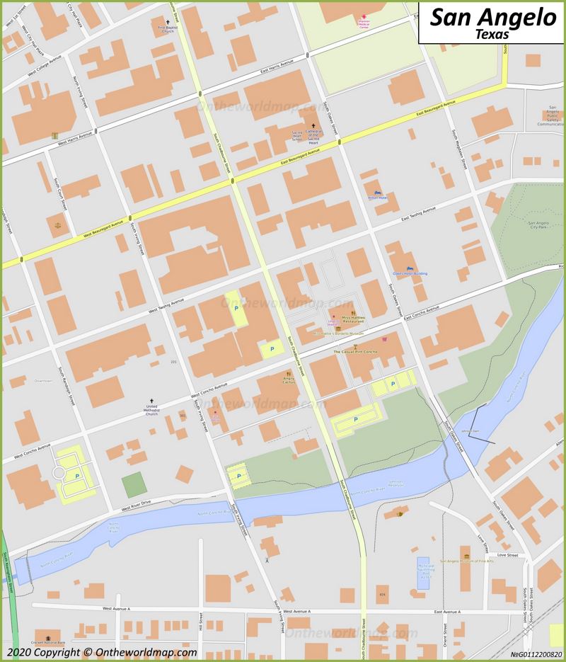 San Angelo Downtown Map