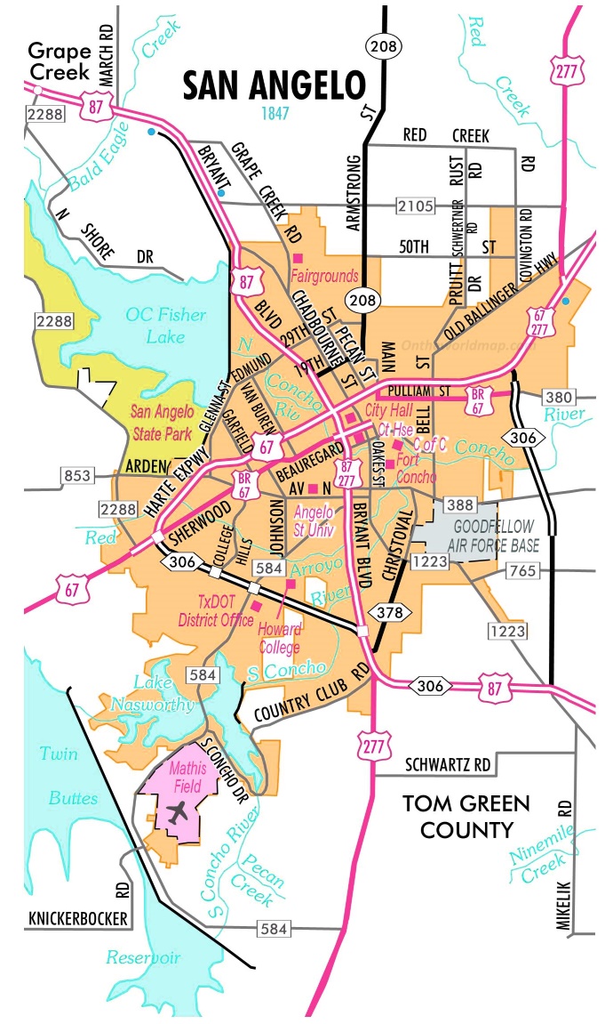 San Angelo Road Map