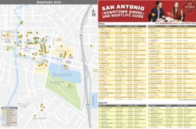 San Antonio restaurants, bars and nightclubs map