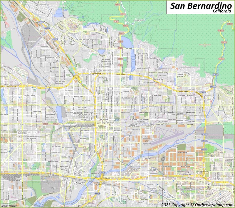 Map of San Bernardino