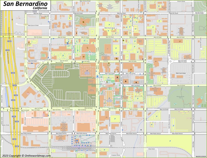 Downtown San Bernardino Map