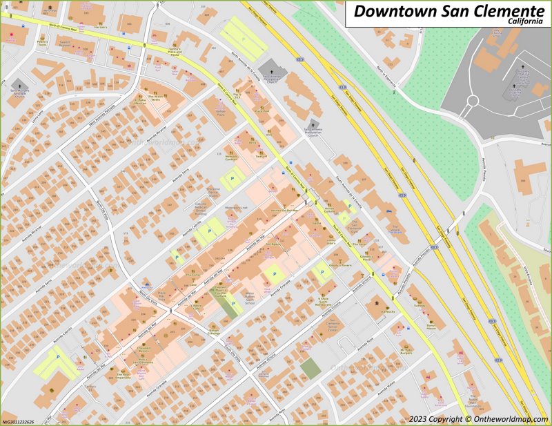 Downtown San Clemente Map