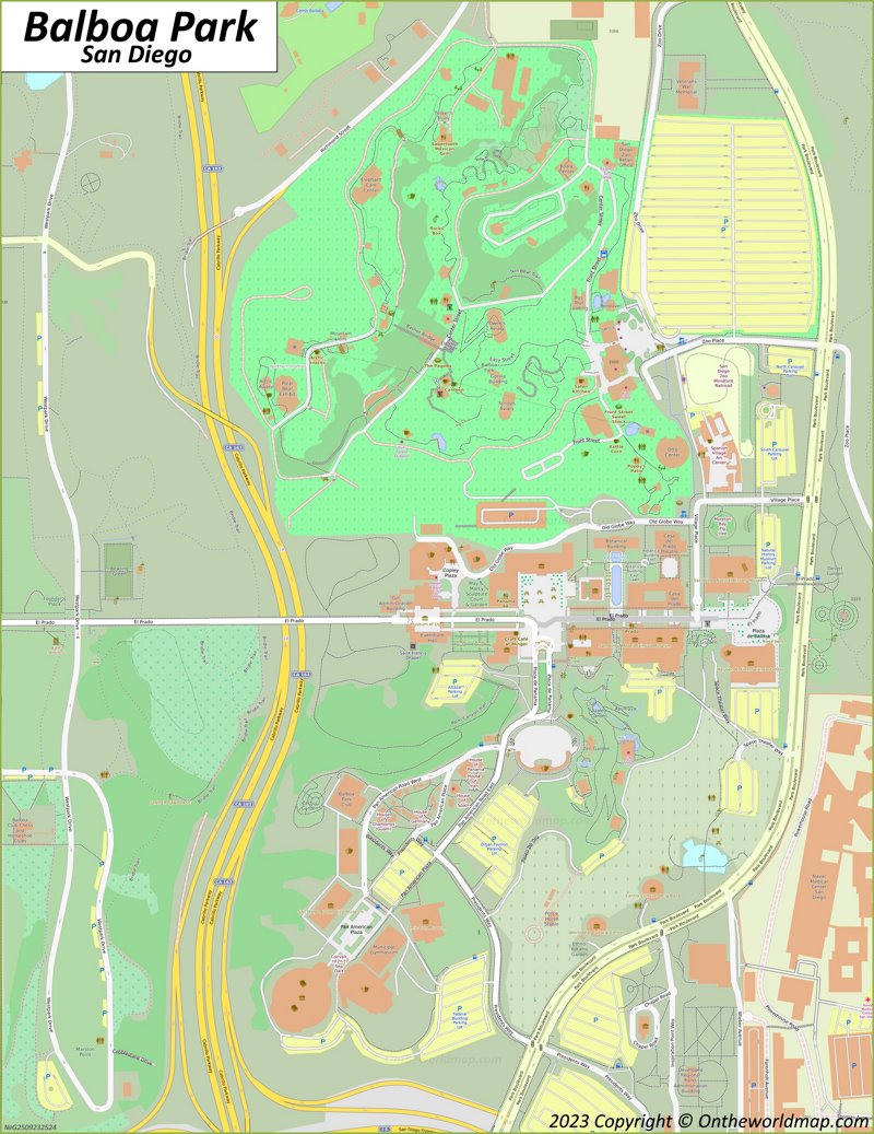 Detailed Map of Balboa Park