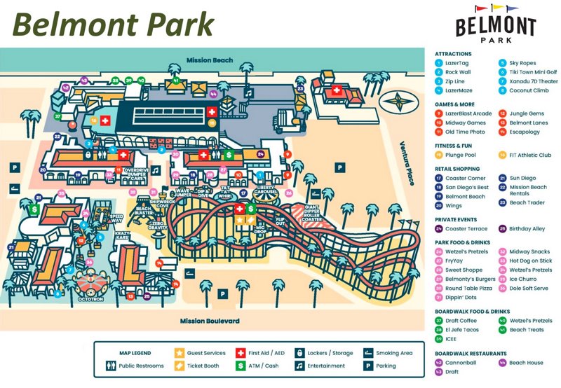 Belmont Park Map