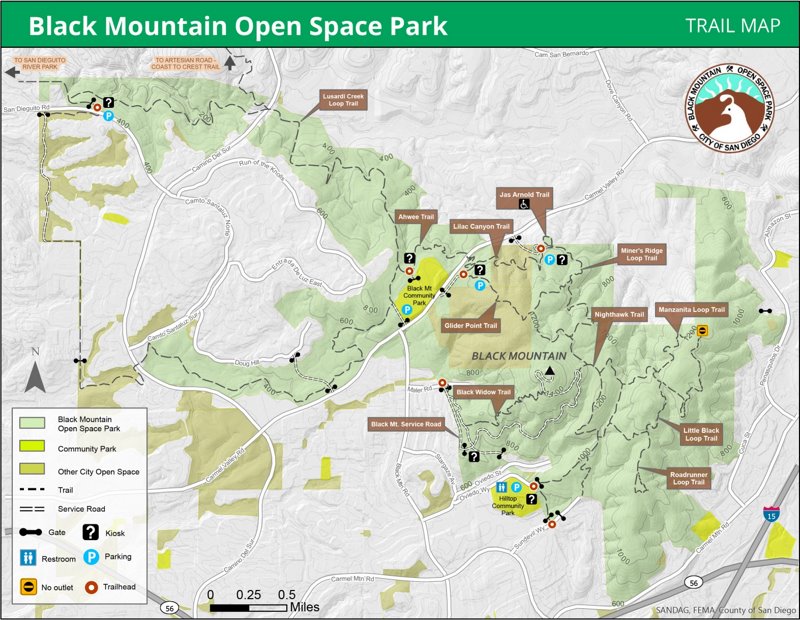 Black Mountain Open Space Park Map