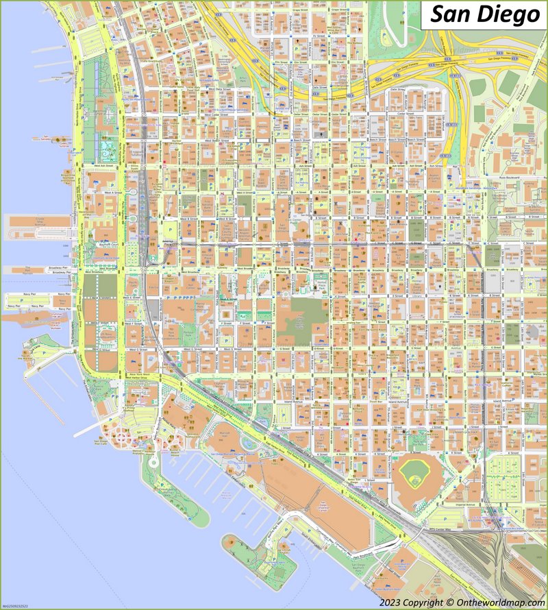 Downtown San Diego Map