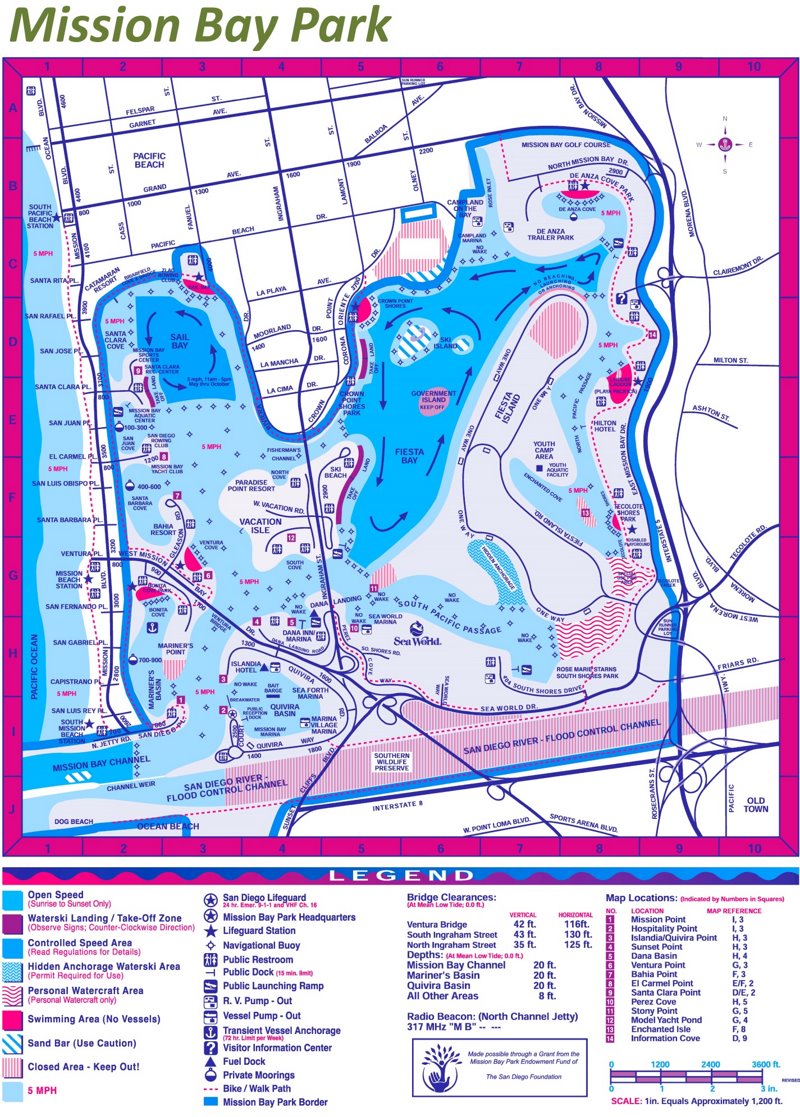 Mission Bay Park Map