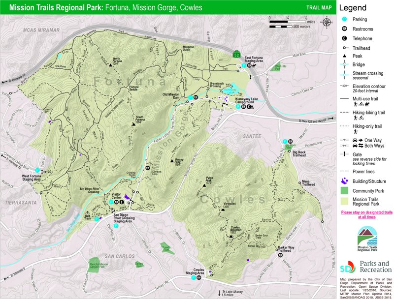 Mission Trails Regional Park Map