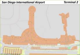 San Diego Airport Terminal 2 Map