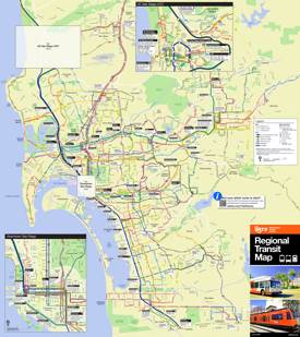San Diego Bus And Rail Map