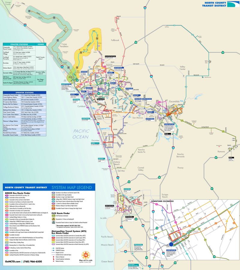 San Diego North County Transit District Map