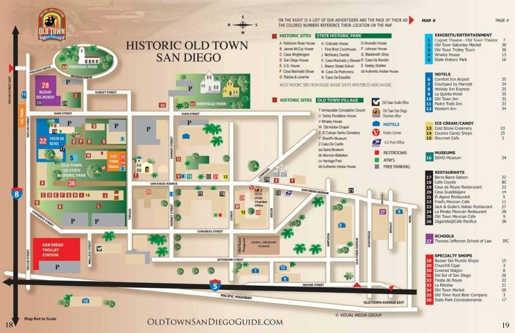 Historic Old Town San Diego Map