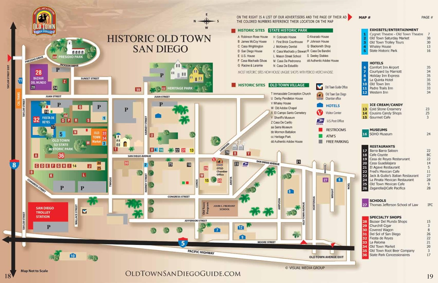 Old Town San Diego Map