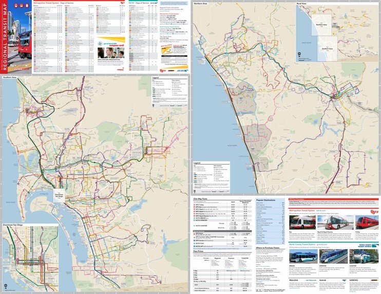 San Diego public transport map
