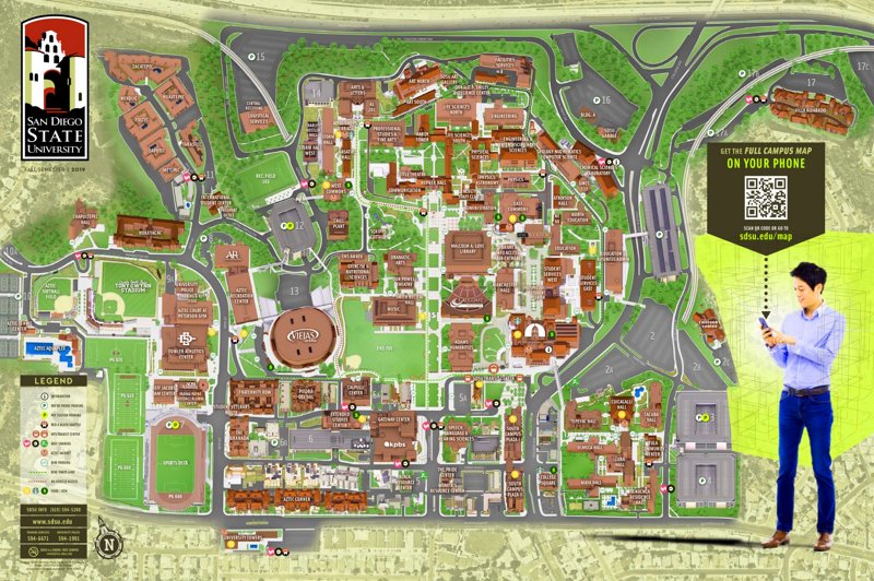 San Diego State University Campus Map