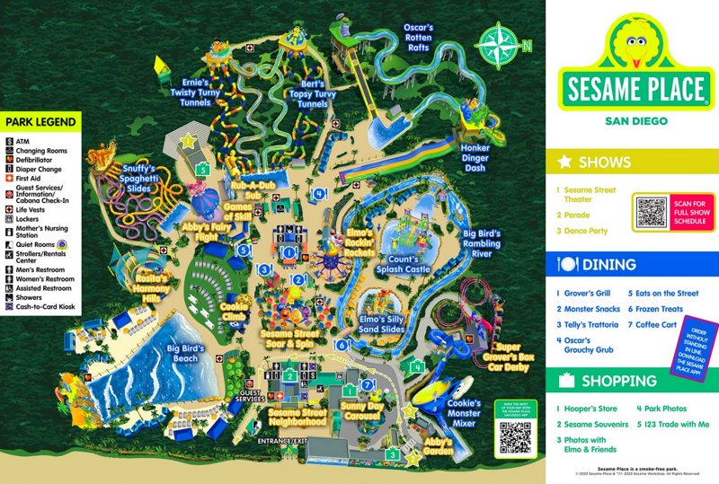 Sesame Place San Diego Map