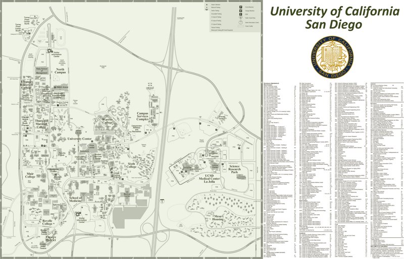 University of California, San Diego Campus Map