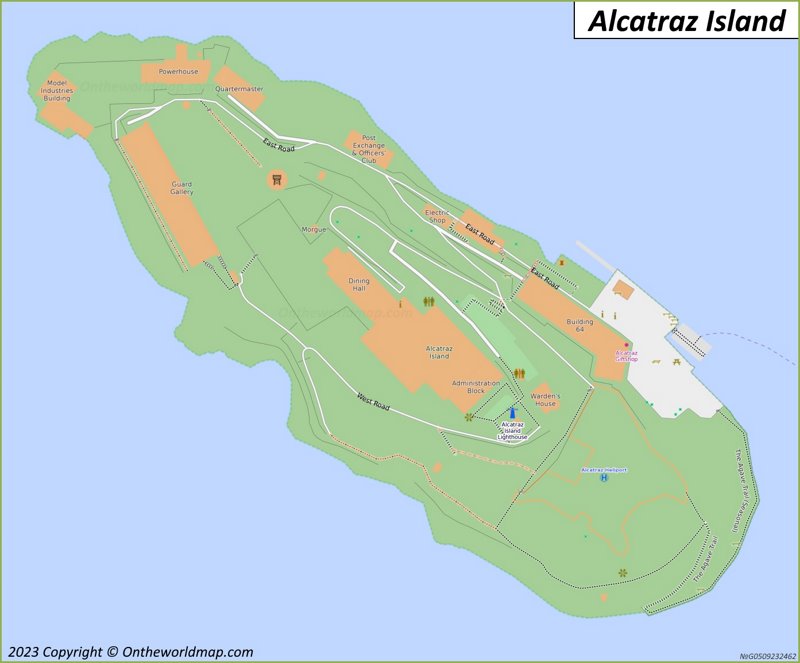 Alcatraz Island Map