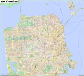Detailed Map of San Francisco
