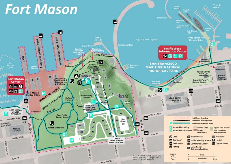 Fort Mason Tourist Map