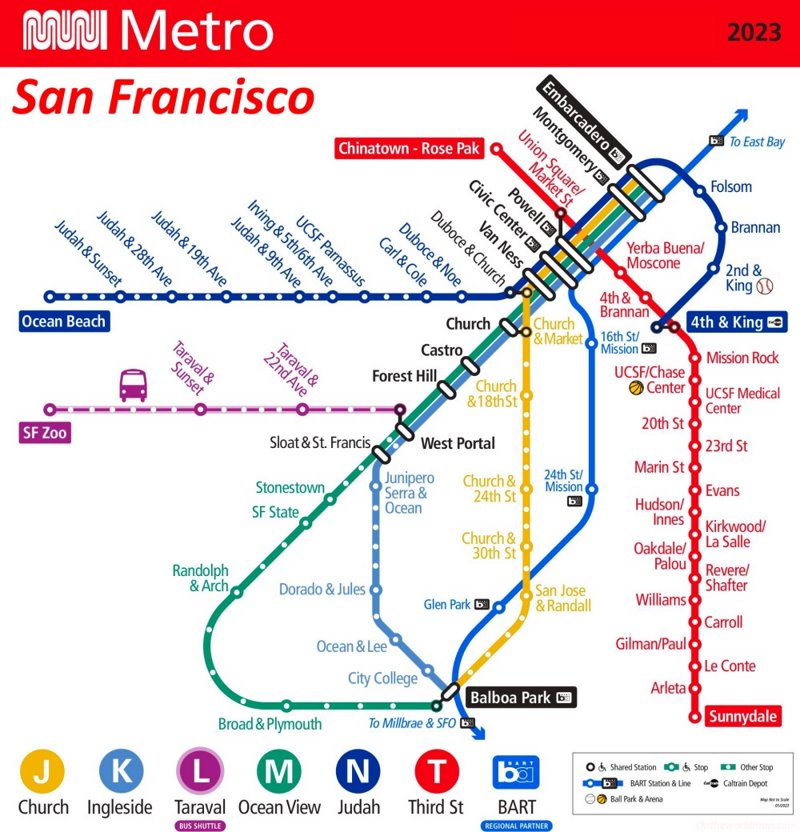 Muni Metro Map