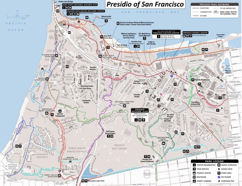 Presidio of San Francisco Map