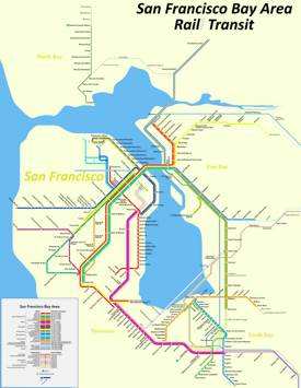 San Francisco Bay Area Rail Transit Map