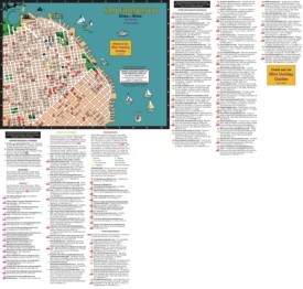 Downtown San Francisco Restaurants, Hotels and Sightseeing Map