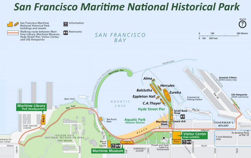 Map of San Francisco Maritime National Historical Park