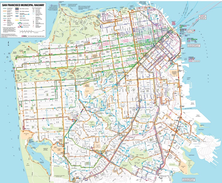 San Francisco rail map