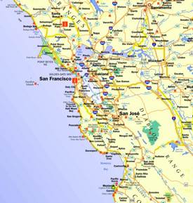 Tourist Map of Surroundings of San Francisco