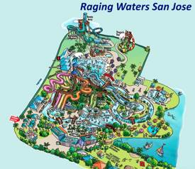 Raging Waters San Jose Map